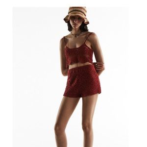 Zara Crochet High Waisted shorts